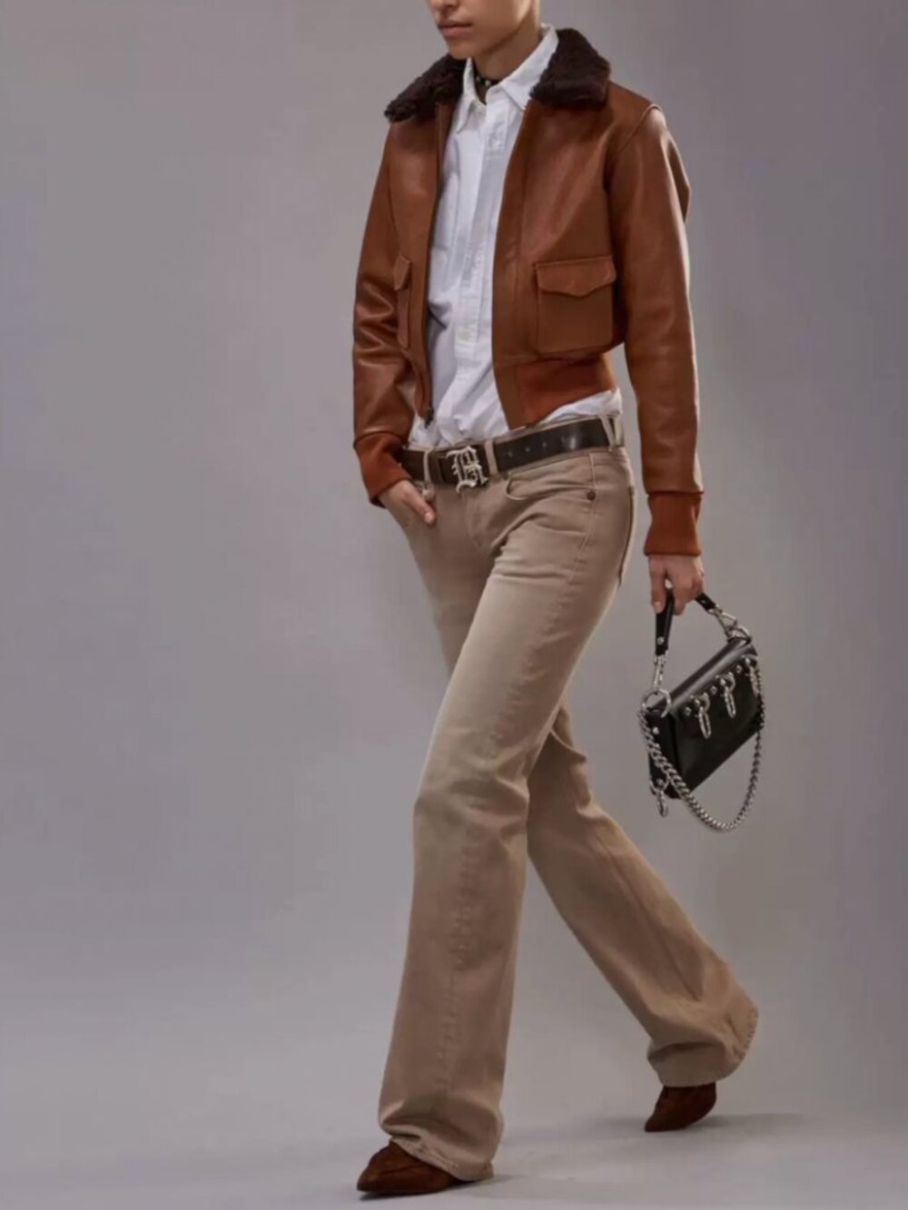 NWT R13 Boy Flare Jeans Clean Sawdust Stretch Tan Beige 24/25/26/27